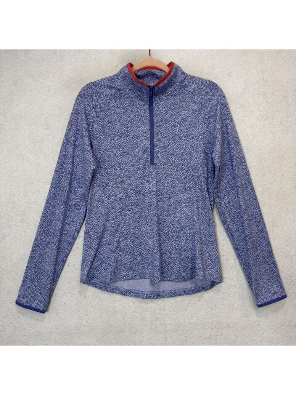 Under Armour Pullover Womens Medium Blue 1/4 Zip Mock Neck Long Sleeve Golf Top